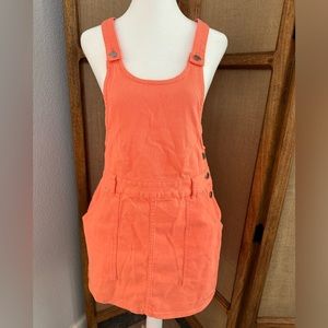 Urban outfitters orange denim overall skirt